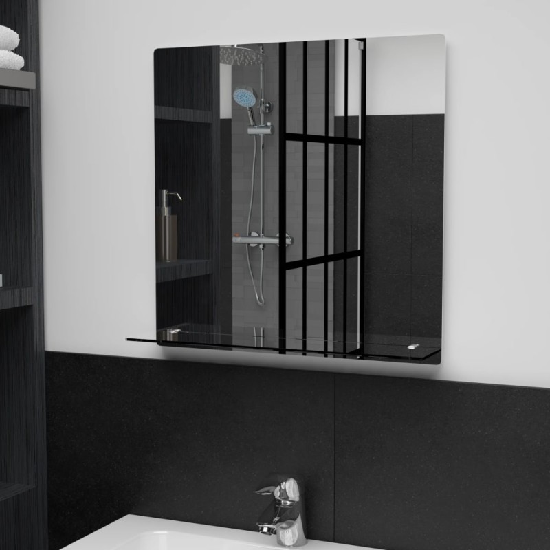 vidaXL Wandspiegel mit Regal 50×50 cm Hartglas vidaXL Wandspiegel mit Regal 50×50 cm Hartglas