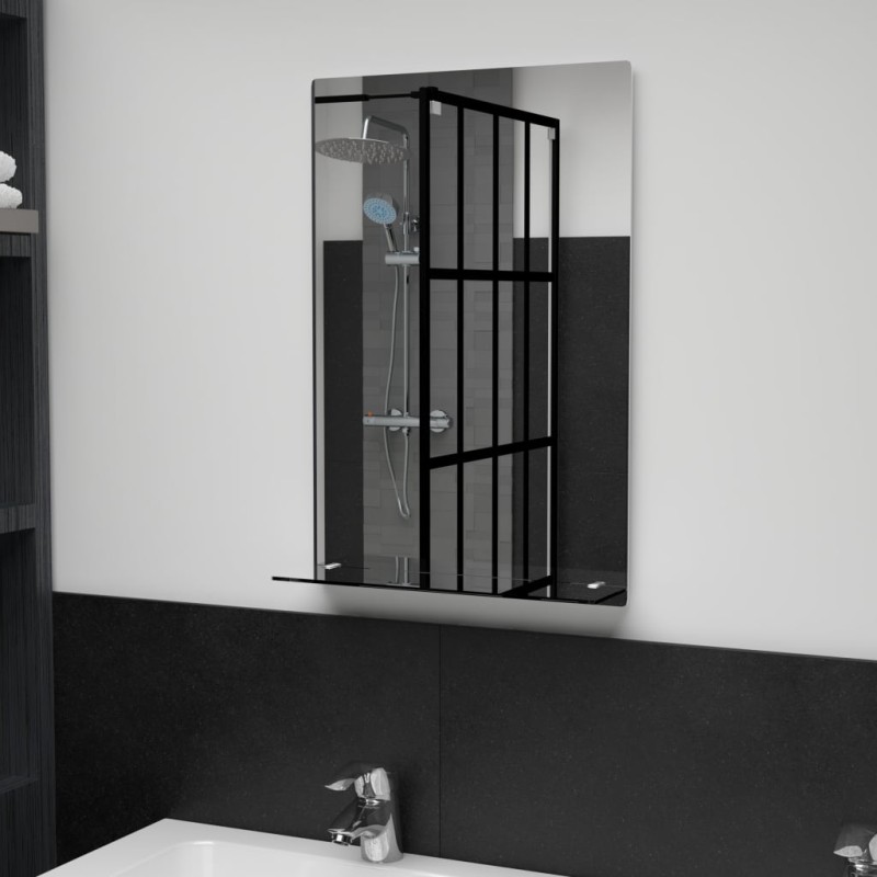 vidaXL Wandspiegel mit Regal 40×60 cm Hartglas vidaXL Wandspiegel mit Regal 40×60 cm Hartglas