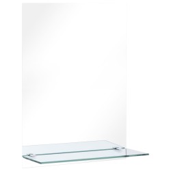 vidaXL Wandspiegel mit Regal 40×60 cm Hartglas