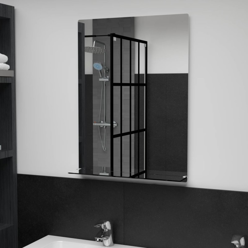 vidaXL Wandspiegel mit Regal 50×70 cm Hartglas vidaXL Wandspiegel mit Regal 50×70 cm Hartglas