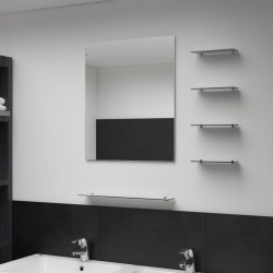 vidaXL Wandspiegel mit 5 Ablagen Silbern 50×60 cm 