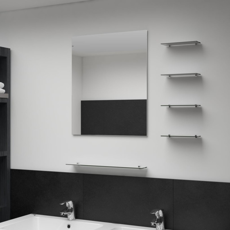 vidaXL Wandspiegel mit 5 Ablagen Silbern 50×60 cm vidaXL Wandspiegel mit 5 Ablagen Silbern 50×60 cm
