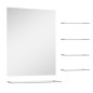 vidaXL Wandspiegel mit 5 Ablagen Silbern 50×60 cm vidaXL Wandspiegel mit 5 Ablagen Silbern 50×60 cm