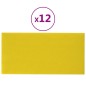 Wandpaneele 12 Stk. Gelb 30x15 cm Stoff 0,54 m² Wandpaneele 12 Stk. Gelb 30x15 cm Stoff 0,54 m²