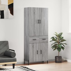 vidaXL Highboard Grau Sonoma 69,5x34x180 cm Holzwerkstoff