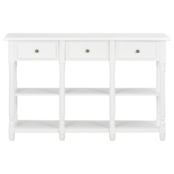 vidaXL Konsolentisch Weiß 120x30x76 cm MDF