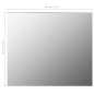 vidaXL Rahmenloser Spiegel 80x60 cm Glas