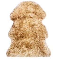 vidaXL Schaffell-Teppich 60×90 cm Braun Mélange