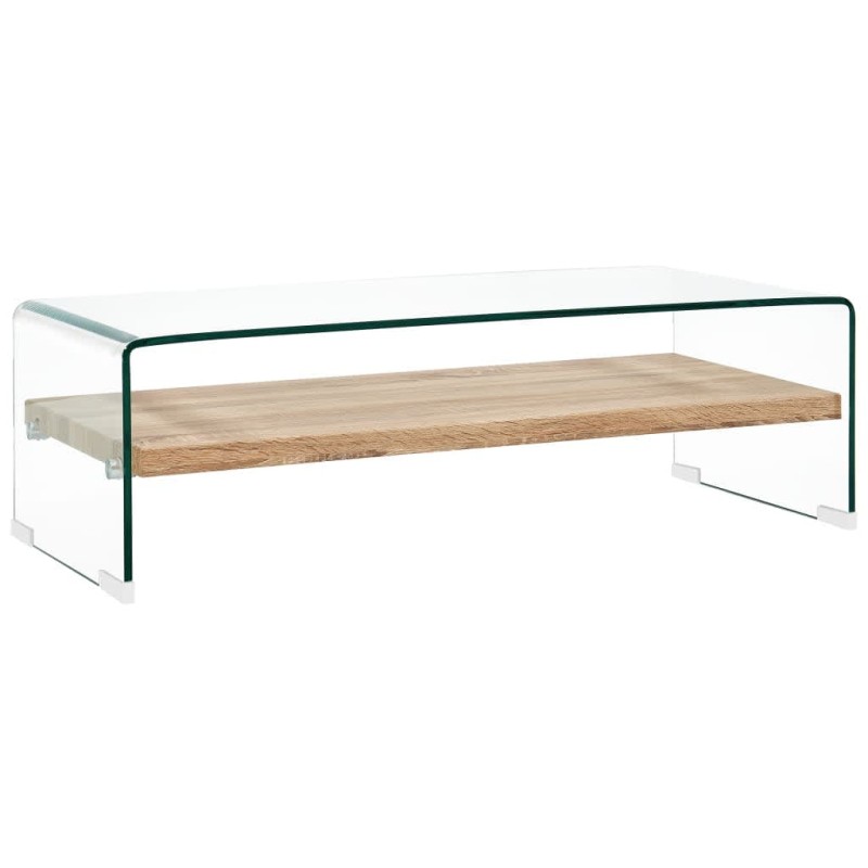 vidaXL Couchtisch Transparent 98×45×31 cm Hartglas vidaXL Couchtisch Transparent 98×45×31 cm Hartglas