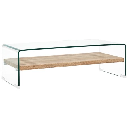 vidaXL Couchtisch Transparent 98×45×31 cm Hartglas