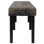 vidaXL Sitzbank 160 cm Schwarz Natur Kubu-Rattan und Massivholz Mango vidaXL Sitzbank 160 cm Schwarz Natur Kubu-Rattan und Massivholz Mango