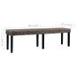 vidaXL Sitzbank 160 cm Schwarz Natur Kubu-Rattan und Massivholz Mango vidaXL Sitzbank 160 cm Schwarz Natur Kubu-Rattan und Massivholz Mango