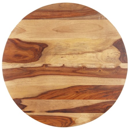vidaXL Tischplatte Massivholz Palisander Rund 25-27 mm 80 cm 