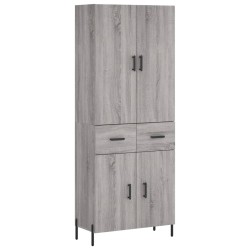 vidaXL Highboard Grau Sonoma 69,5x34x180 cm Holzwerkstoff