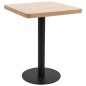 vidaXL Bistrotisch Hellbraun 60x60 cm MDF vidaXL Bistrotisch Hellbraun 60x60 cm MDF