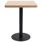 vidaXL Bistrotisch Hellbraun 60x60 cm MDF vidaXL Bistrotisch Hellbraun 60x60 cm MDF