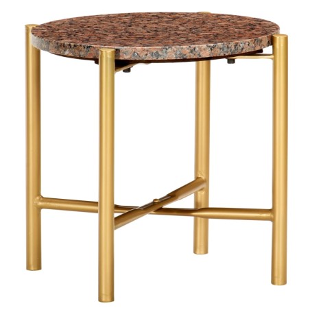 vidaXL Couchtisch Braun 40×40×40 cm Echtstein in Marmoroptik