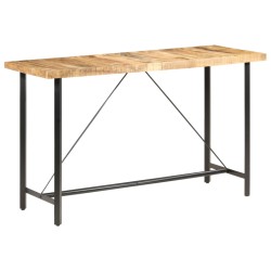 vidaXL Bartisch 180x70x107 cm Raues Mangoholz