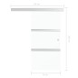 vidaXL Schiebetür mit weichen Stoppern ESG Glas und Aluminium 76x205 cm