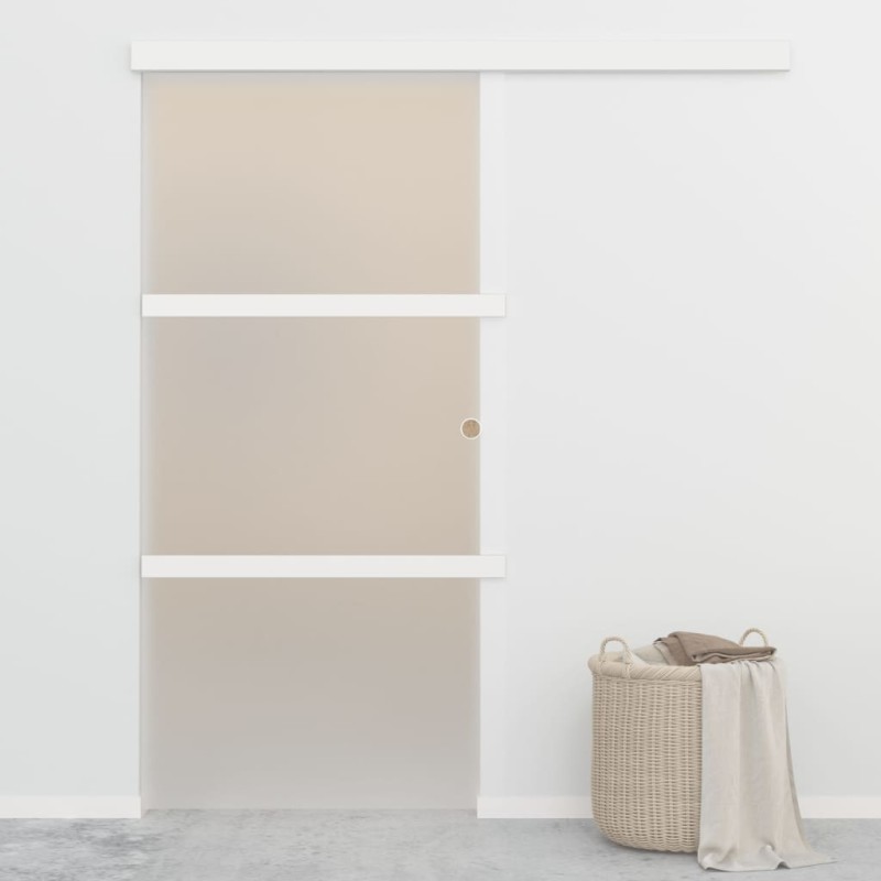 vidaXL Schiebetür mit weichen Stoppern ESG-Glas und Aluminium 90x205cm vidaXL Schiebetür mit weichen Stoppern ESG-Glas und Aluminium 90x205cm