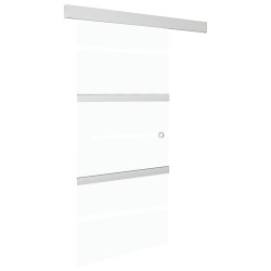 vidaXL Schiebetür mit weichen Stoppern ESG-Glas und Aluminium 90x205cm