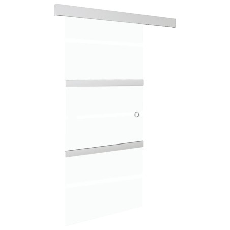 vidaXL Schiebetür mit weichen Stoppern ESG-Glas und Aluminium 90x205cm