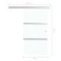 vidaXL Schiebetür mit weichen Stoppern ESG-Glas und Aluminium 90x205cm vidaXL Schiebetür mit weichen Stoppern ESG-Glas und Aluminium 90x205cm