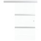 vidaXL Schiebetür mit weichen Stoppern ESG-Glas 102,5x205 cm Silbern vidaXL Schiebetür mit weichen Stoppern ESG-Glas 102,5x205 cm Silbern