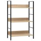 vidaXL Bücherregal 3 Regalböden Eiche 60×27,6×90,5 cm Holzwerkstoff vidaXL Bücherregal 3 Regalböden Eiche 60×27,6×90,5 cm Holzwerkstoff