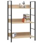 vidaXL Bücherregal 3 Regalböden Eiche 60×27,6×90,5 cm Holzwerkstoff vidaXL Bücherregal 3 Regalböden Eiche 60×27,6×90,5 cm Holzwerkstoff