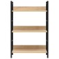 vidaXL Bücherregal 3 Regalböden Eiche 60×27,6×90,5 cm Holzwerkstoff vidaXL Bücherregal 3 Regalböden Eiche 60×27,6×90,5 cm Holzwerkstoff