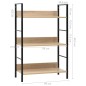 vidaXL Bücherregal 3 Regalböden Eiche 60×27,6×90,5 cm Holzwerkstoff vidaXL Bücherregal 3 Regalböden Eiche 60×27,6×90,5 cm Holzwerkstoff