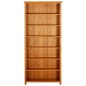 vidaXL Bücherregal 7 Fächer 90x22,5x200 cm Massivholz Eiche vidaXL Bücherregal 7 Fächer 90x22,5x200 cm Massivholz Eiche