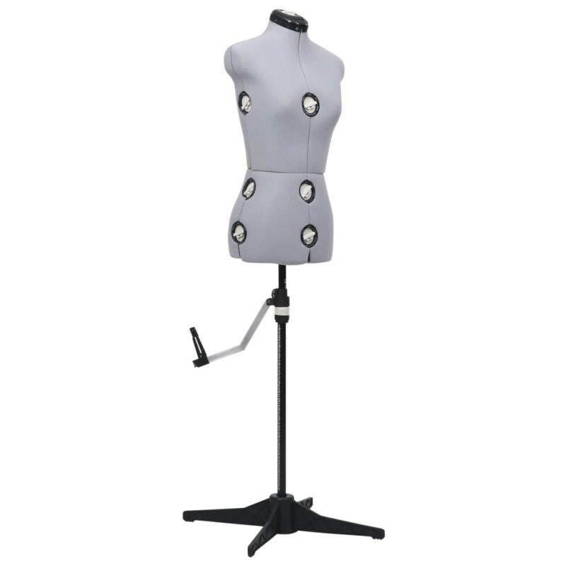 vidaXL Schneiderpuppe Verstellbar Weiblich Grau S Größe 33-40 vidaXL Schneiderpuppe Verstellbar Weiblich Grau S Größe 33-40