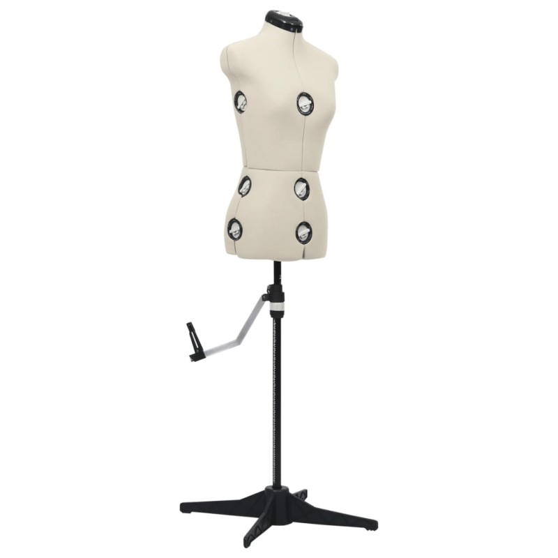 vidaXL Schneiderpuppe Verstellbar Weiblich Creme S Größe 33-40 vidaXL Schneiderpuppe Verstellbar Weiblich Creme S Größe 33-40