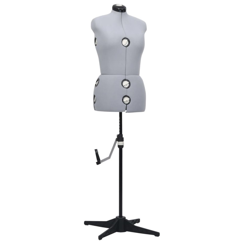 vidaXL Schneiderpuppe Verstellbar Weiblich Grau M Größe 40-46 vidaXL Schneiderpuppe Verstellbar Weiblich Grau M Größe 40-46