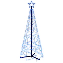 LED-Weihnachtsbaum Kegelform Blau 200 LEDs 70x180 cm