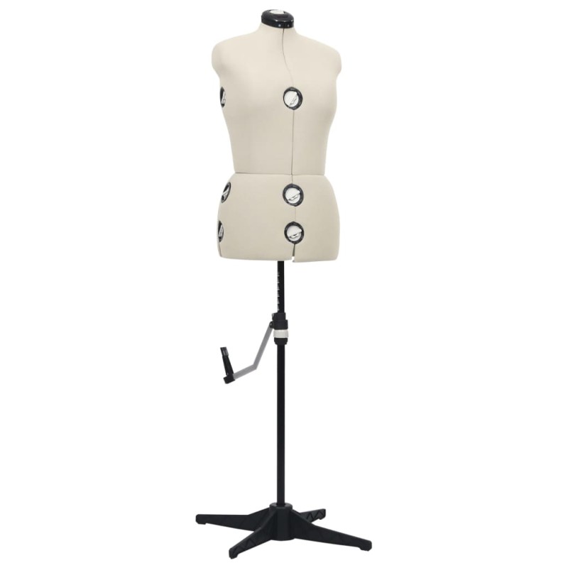 vidaXL Schneiderpuppe Verstellbar Weiblich Creme M Größe 40-46 vidaXL Schneiderpuppe Verstellbar Weiblich Creme M Größe 40-46