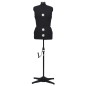 vidaXL Schneiderpuppe Verstellbar Weiblich Schwarz M Größe 40-46 vidaXL Schneiderpuppe Verstellbar Weiblich Schwarz M Größe 40-46