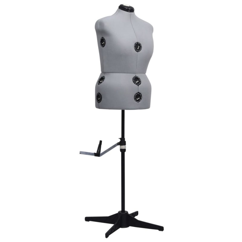 vidaXL Schneiderpuppe Verstellbar Weiblich Grau L Größe 44-50 vidaXL Schneiderpuppe Verstellbar Weiblich Grau L Größe 44-50