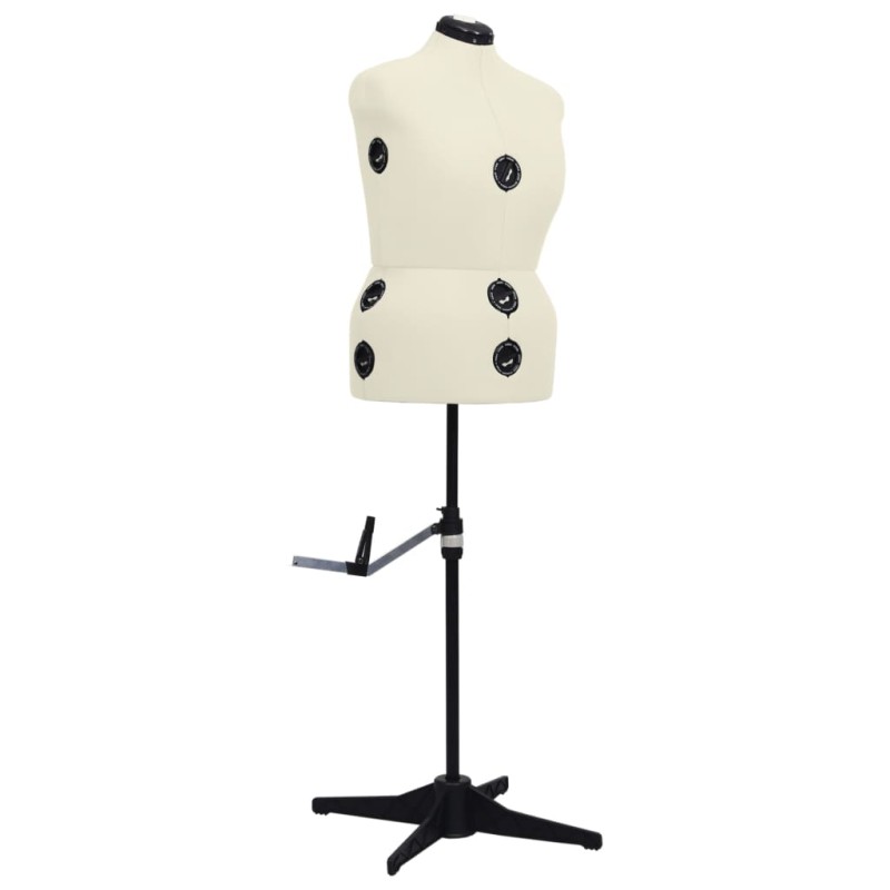 vidaXL Schneiderpuppe Verstellbar Weiblich Creme L Größe 44-50 vidaXL Schneiderpuppe Verstellbar Weiblich Creme L Größe 44-50