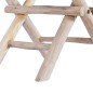 vidaXL Klapphocker Echtes Fell und Massivholz Teak vidaXL Klapphocker Echtes Fell und Massivholz Teak