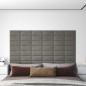 Wandpaneele 12 Stk. Hellgrau 30x15 cm Samt 0,54 m² Wandpaneele 12 Stk. Hellgrau 30x15 cm Samt 0,54 m²