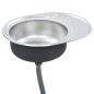vidaXL Einbauspüle mit Sieb und Siphon Oval Edelstahl vidaXL Einbauspüle mit Sieb und Siphon Oval Edelstahl