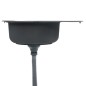 vidaXL Einbauspüle mit Sieb und Siphon Oval Edelstahl vidaXL Einbauspüle mit Sieb und Siphon Oval Edelstahl