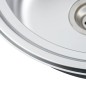 vidaXL Einbauspüle mit Sieb und Siphon Oval Edelstahl vidaXL Einbauspüle mit Sieb und Siphon Oval Edelstahl