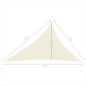 vidaXL Sonnensegel 160 g/m² Creme 3x4x5 m HDPE vidaXL Sonnensegel 160 g/m² Creme 3x4x5 m HDPE