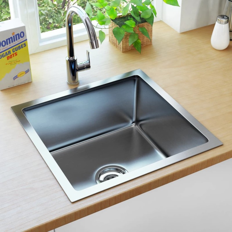 vidaXL Handgefertigte Küchenspüle Edelstahl vidaXL Handgefertigte Küchenspüle Edelstahl