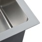 vidaXL Handgefertigte Küchenspüle Edelstahl vidaXL Handgefertigte Küchenspüle Edelstahl