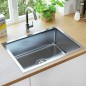 vidaXL Handgefertigte Küchenspüle Edelstahl vidaXL Handgefertigte Küchenspüle Edelstahl